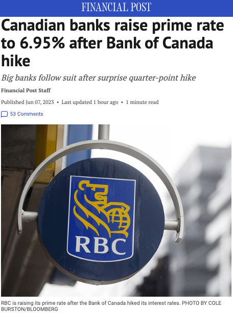 今天起，加拿大6大银行将房贷基准利率提